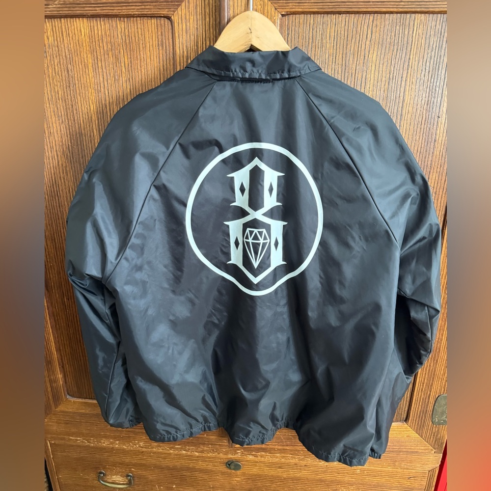 Rebel 8 Black Windbreaker with Logo size M - Picture 4 of 9